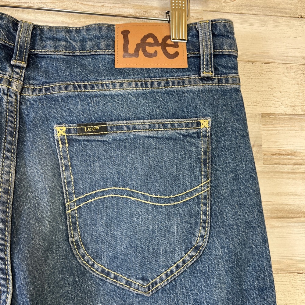Lee Jeans Women 10 Short Blue Denim Straight High Rise Medium Wash J112370315 - Picture 5 of 8